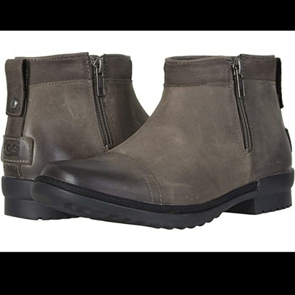 UGG Brown Attell Leather Booties Size 5 - Picture 11 of 11